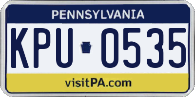 PA license plate KPU0535