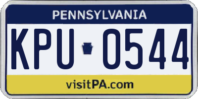 PA license plate KPU0544