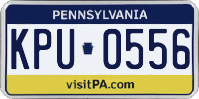 PA license plate KPU0556
