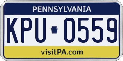 PA license plate KPU0559