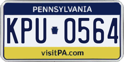 PA license plate KPU0564
