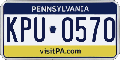 PA license plate KPU0570