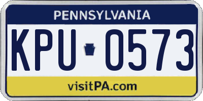 PA license plate KPU0573