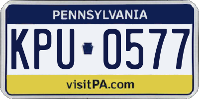 PA license plate KPU0577
