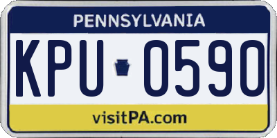 PA license plate KPU0590