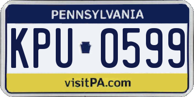 PA license plate KPU0599