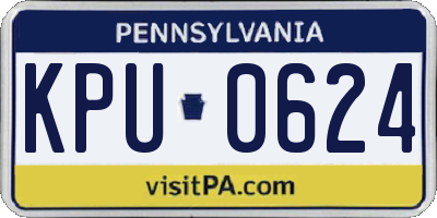 PA license plate KPU0624