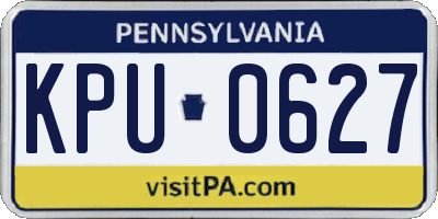 PA license plate KPU0627