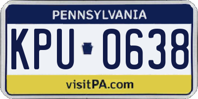 PA license plate KPU0638