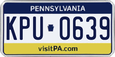 PA license plate KPU0639