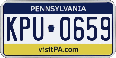 PA license plate KPU0659