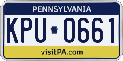 PA license plate KPU0661