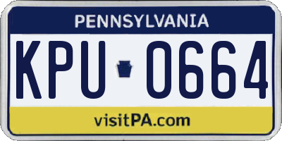 PA license plate KPU0664