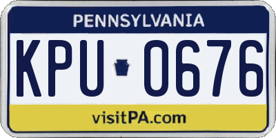 PA license plate KPU0676