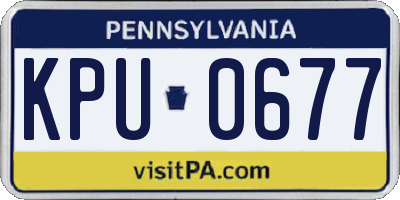 PA license plate KPU0677