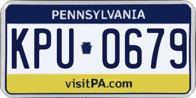 PA license plate KPU0679