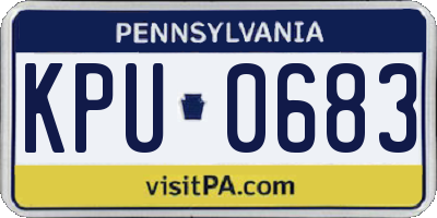 PA license plate KPU0683