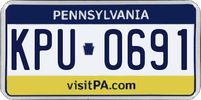 PA license plate KPU0691