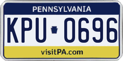 PA license plate KPU0696