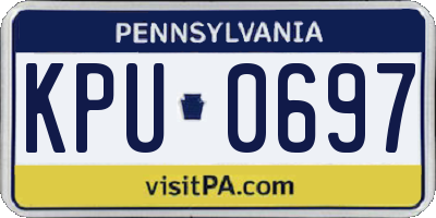 PA license plate KPU0697