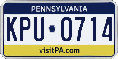 PA license plate KPU0714