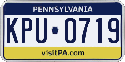 PA license plate KPU0719