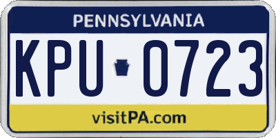 PA license plate KPU0723