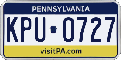 PA license plate KPU0727