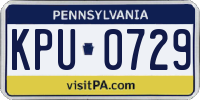PA license plate KPU0729