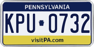 PA license plate KPU0732
