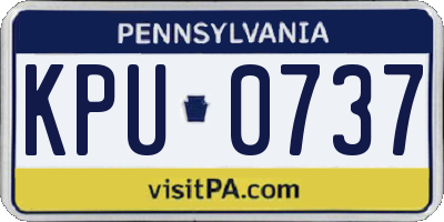 PA license plate KPU0737