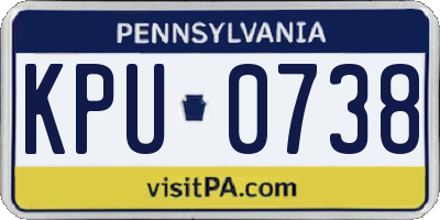 PA license plate KPU0738