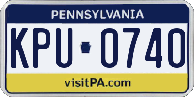 PA license plate KPU0740