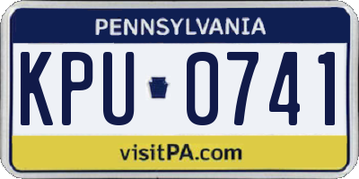 PA license plate KPU0741