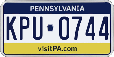PA license plate KPU0744