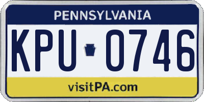 PA license plate KPU0746