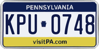 PA license plate KPU0748