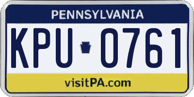 PA license plate KPU0761