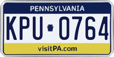 PA license plate KPU0764