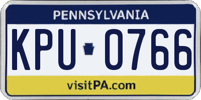 PA license plate KPU0766