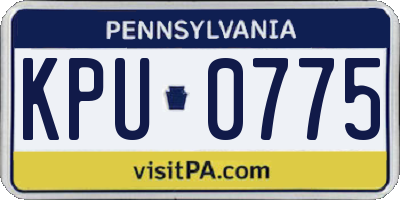 PA license plate KPU0775