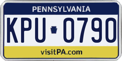 PA license plate KPU0790