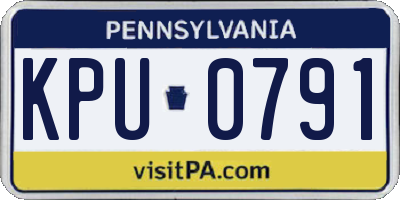 PA license plate KPU0791