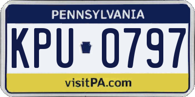 PA license plate KPU0797