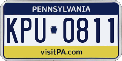 PA license plate KPU0811