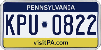 PA license plate KPU0822