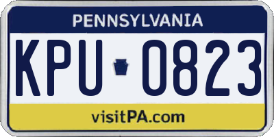 PA license plate KPU0823