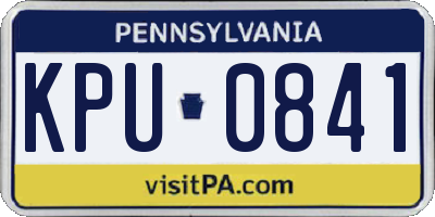 PA license plate KPU0841