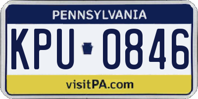 PA license plate KPU0846