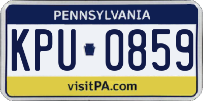 PA license plate KPU0859
